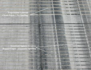 Trapezoidal Grooves No Spalling